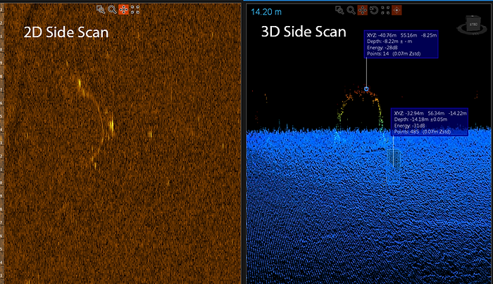 2D vs 3D Sidescan
