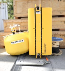 Wirewalker underwater profiling system