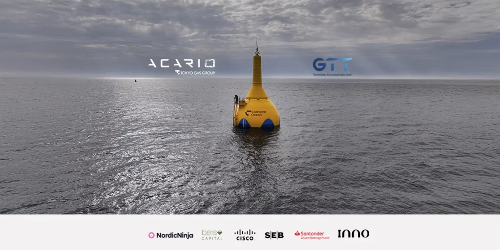 CorPower Ocean Secures Strategic Investments from Acario (Tokyo Gas) and GTT Group