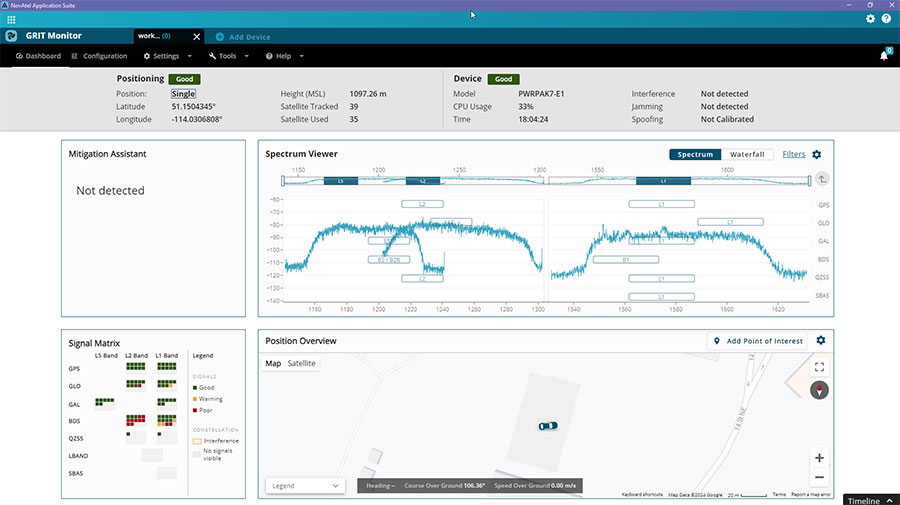 Novatel Positioning & Resiliency Software