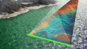 Illustration of the RAMMS technology acquiring bathymetry data
