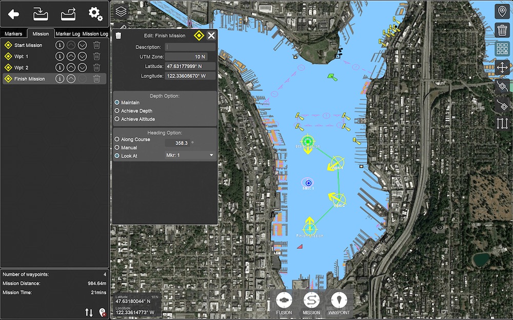FUSION ROV mission planner