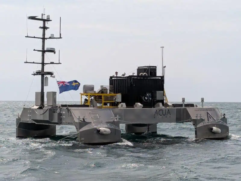 Autonomous Vessel & Tethered Drone System Demonstrates Open-Ocean Capability